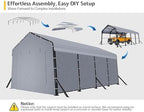jocisland 12x20x10.5 ft metal carport with waterproof removable, front angle view