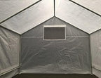 king canopy greenhouse 10-ft by 10-ft, 1 3/8-in, front angle view