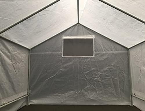king canopy greenhouse 10-ft by 10-ft, 1 3/8-in, front angle view