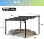 aoxun premium gazebo aluminum frame & polycarbonate panel shown in use