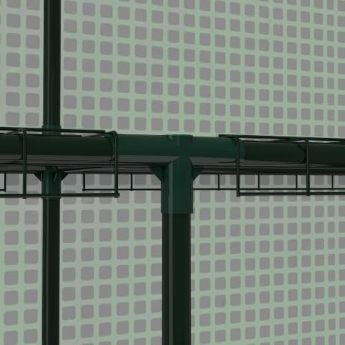 outsunny 4.6' x 4.7' portable greenhouse walk-in water/uv, view 9