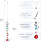crystal gazing ball spiral wind spinner suncatcher garden, side view