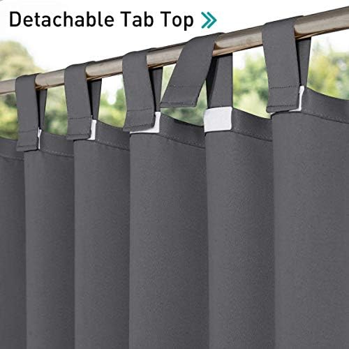 nicetown 2 panels patio curtains outdoor waterproof 84, close-up detail