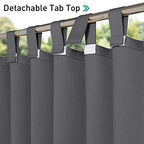 nicetown 2 panels patio curtains outdoor waterproof 84, close-up detail