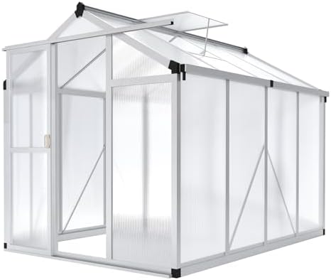 garvee 6x8 ft greenhouse - large aluminum greenhouses on a desk or shelf