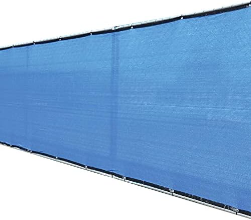 6'x50' 6ft tall 3rd gen royal blue fence shown in use