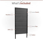 enclo aspen privacy screen, charcoal wood diy no showing dimensions