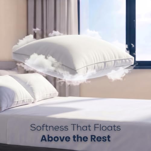 utopia bedding gusset bed pillow, hotel pillows queen showing dimensions
