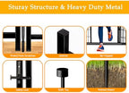 getlay 48 in(h) decorative garden fence with gate,8, close-up detail