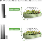 garden hoops grow tunnel, 12 sets of 7ft, side view