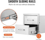 vevor outdoor kitchen drawers 14"w x 14.3"h x on a desk or shelf