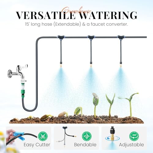 king bird premium 10x7x7 ft greenhouse for outdoors, close-up detail