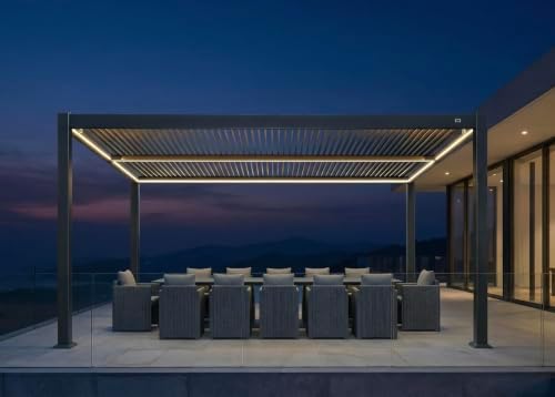 purple leaf 92ks aluminum pergola 10' x 16' shown in use