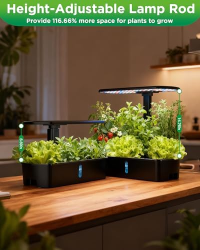 hydroponics growing system kits,smart indoor herb garden with showing dimensions