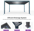 purple leaf louvered pergola 13' x 15' outdoor on a desk or shelf