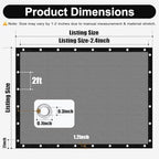 artpuch 90% sun shade cloth, 10 x 20, side view