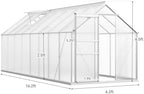 yitahome 16x6ft polycarbonate greenhouse for outdoors, large heavy on a desk or shelf