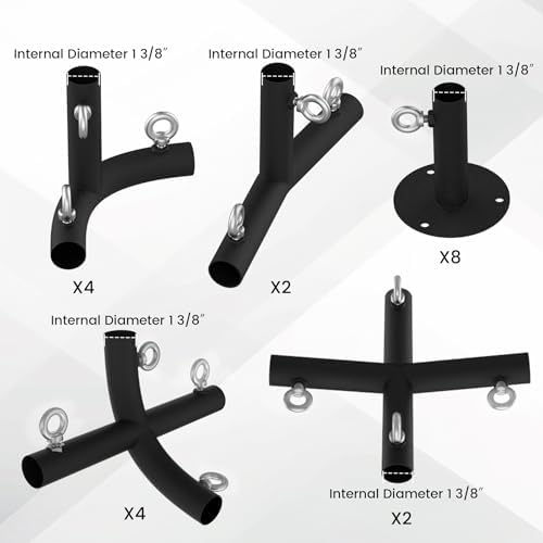 1 3/8'' canopy fittings for 8 leg carport, view 9
