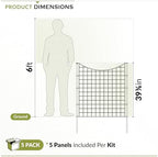 zippity 39in h black metal fence, diy fence, package contents