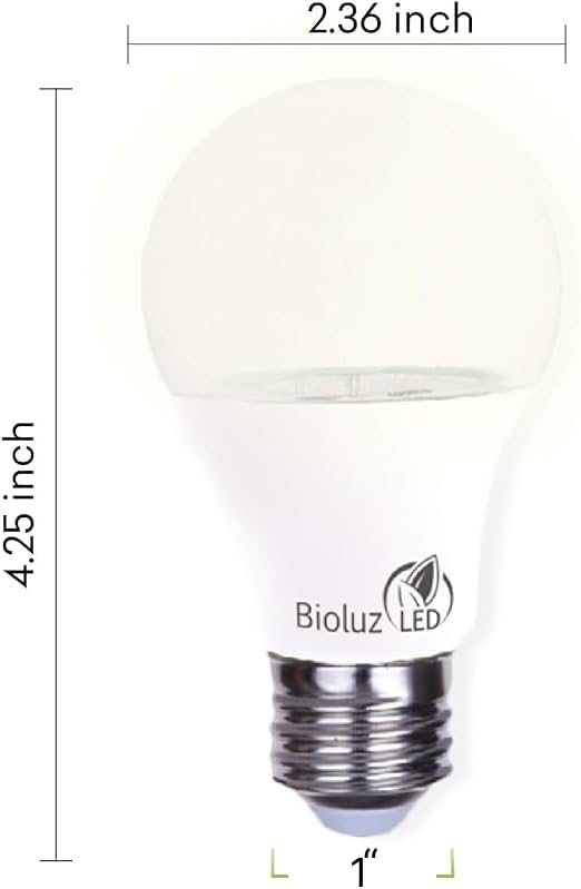 Full Spectrum Grow Light Bulbs for Indoor Plants, A19 9W LED Bulbs Indoor Outdoor Energy-Efficient 3000K Soft White Plant Light Bulbs FCC RoHS Compliant UL Listed