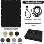artpuch pergola shade cover with grommets 10x12 ft showing dimensions