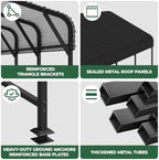 20x20 ft metal carport, outdoor heavy duty 2 showing dimensions