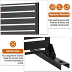 72" h×47" w metal privacy screen, outdoor indoor, close-up detail
