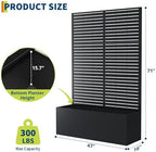 garveelife metal planter box with trellis 71"x47"x16", with shown in use