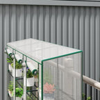 outsunny lean-to greenhouse with 3 tier shelves 84.6", view 9
