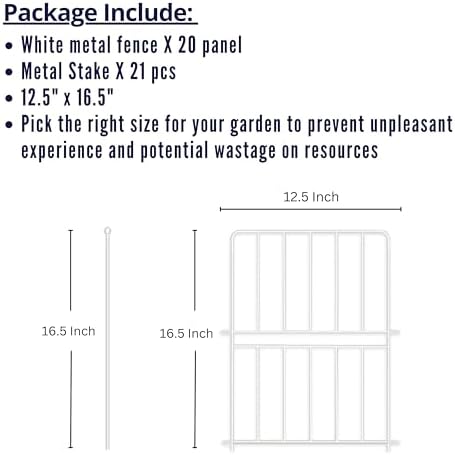 shoplala decorative fence (20 panels) 12.5in(l) x 16.5in(h) shown in use