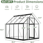 airwire 6×7.5 ft walk-in polycarbonate greenhouse for outdoor, package contents