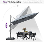 purple leaf umbrella with base & cover 9' on a desk or shelf