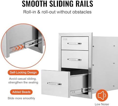 vevor outdoor kitchen drawers 18"w x 23"h x on a desk or shelf