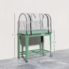 outsunny raised garden bed with greenhouse cover, lockable on a desk or shelf
