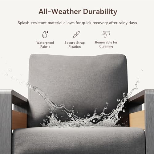 aoxun aluminum patio furniture set, 5 seats sectional, package contents