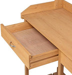 yaheetech potting bench with sink & drawer, outdoor on a desk or shelf