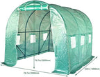 fdw portable greenhouse (l9.83'xw6.42'xh6.33') indoor outdoor large plant, close-up detail
