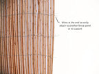 forever bamboo natural willow rolled panel fence natural, close-up detail