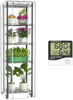mini 5-tier greenhouse for indoor ,15.7" l×11.8" w×62.3" shown in use