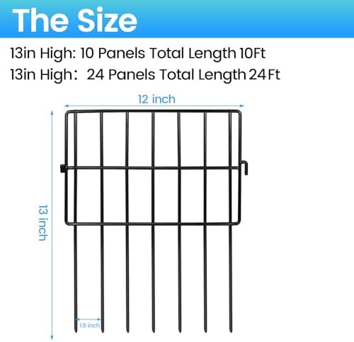 getlay 10 pack animal barrier fences, 1.5" gap shown in use
