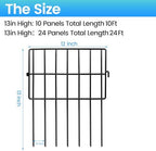 getlay 10 pack animal barrier fences, 1.5" gap shown in use