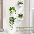 3 packs wall planters for indoor plants, 5.9inch showing dimensions