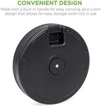 best choice products fillable umbrella base stand round showing dimensions