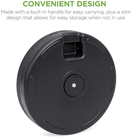 best choice products fillable umbrella base stand round showing dimensions