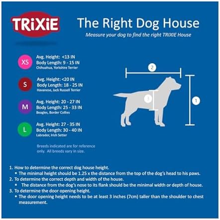 trixie pet products dog club house, large,glazed pine,40.75x26.75x28.25, package contents