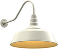 23" Gooseneck Large Barn Light 20" Dome | Outdoor Barn | Cream/Brass
