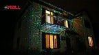 Motion 8 Patterns in 1 Red, Green, and Blue Outdoor Christmas Laser Lights Projector with remote control and Security Lock
