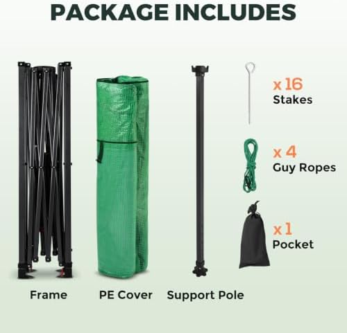 eagle peak 12x8 portable walk-in greenhouse, pop-up indoor, view 9