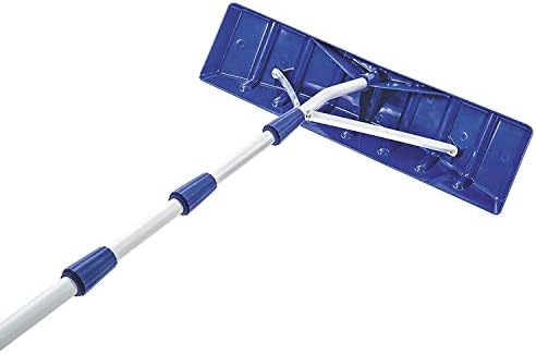 snow joe telescoping roof rake, extendable leaf & on a desk or shelf