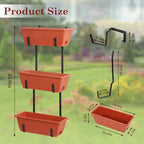 oyeal hanging flower pots for railing fence outdoor shown in use